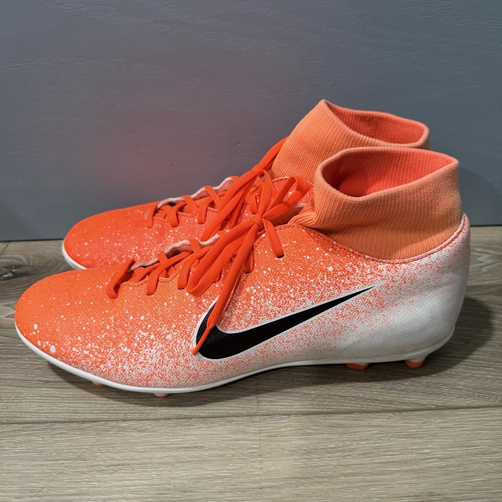 Nike Mercurial Superfly 6 Elite FG Soccer Cleats Orange White AH7365-801 Mens 13